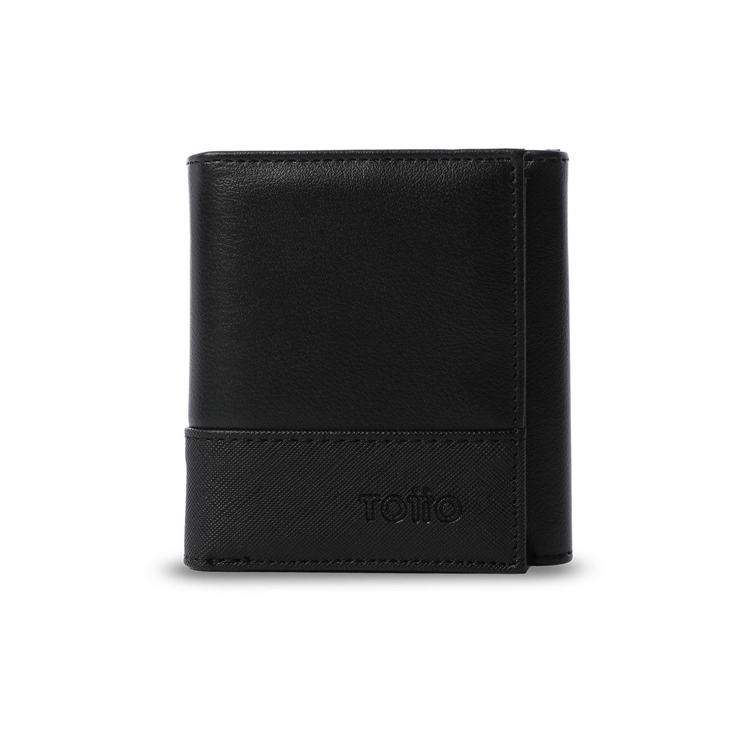 Billetera Hombre Saffiano Grande con RFID Blocker Negra