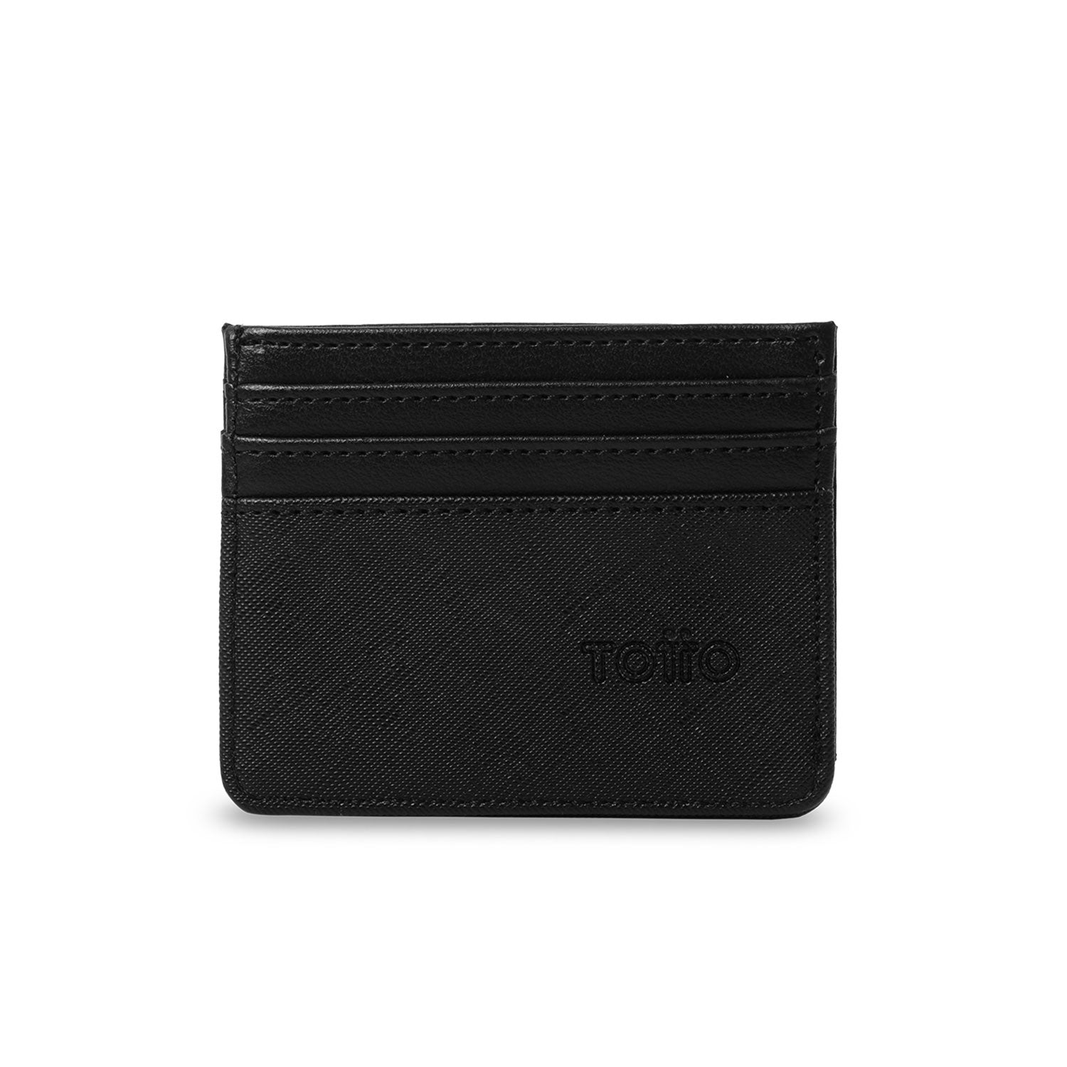 Portadocumentos Saffiano 2 con RFID Blocker Negro