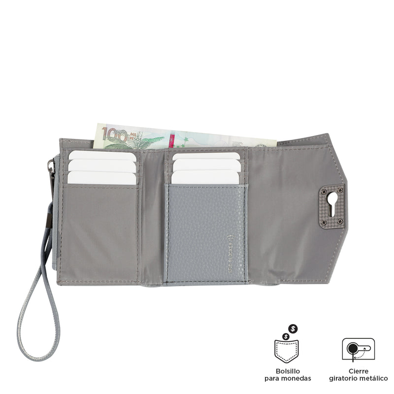 Billetera Smooth Ney con RFID Blocker Rosada