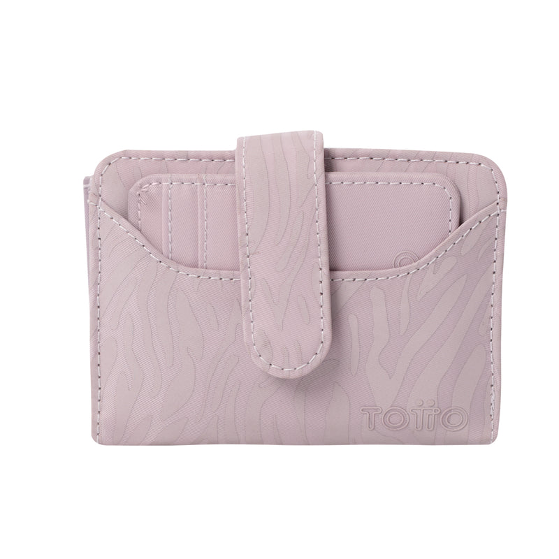 Billetera Texture Dull con RFID Blocker Rosada