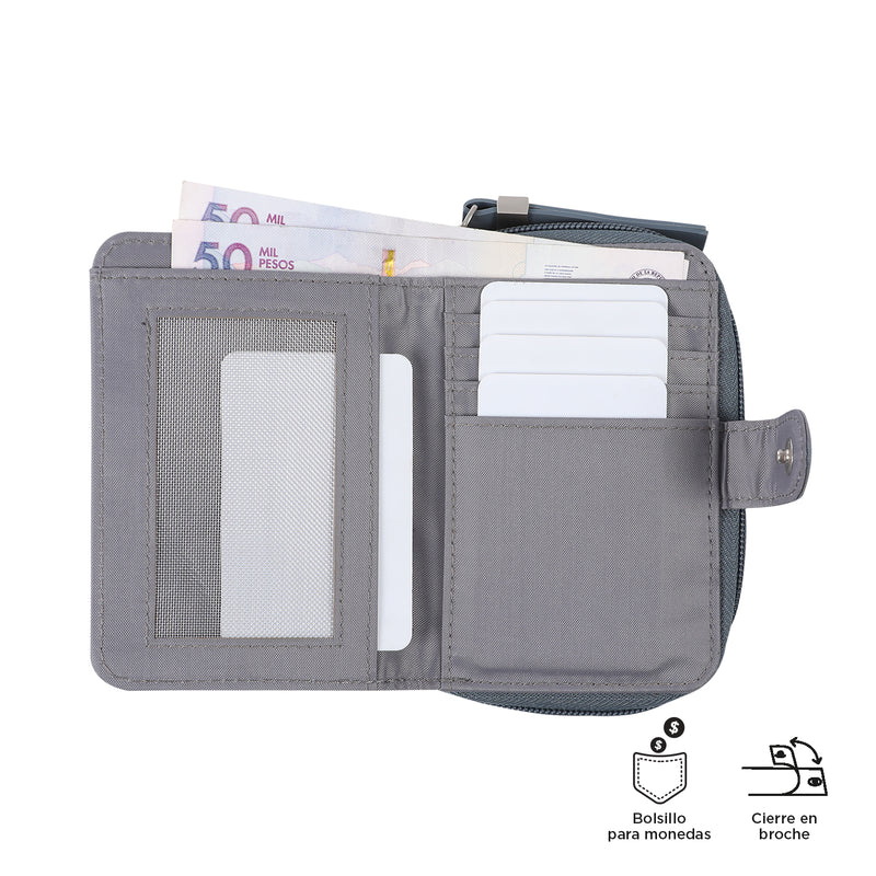 BILLETERA TWILLY - Color: Gris