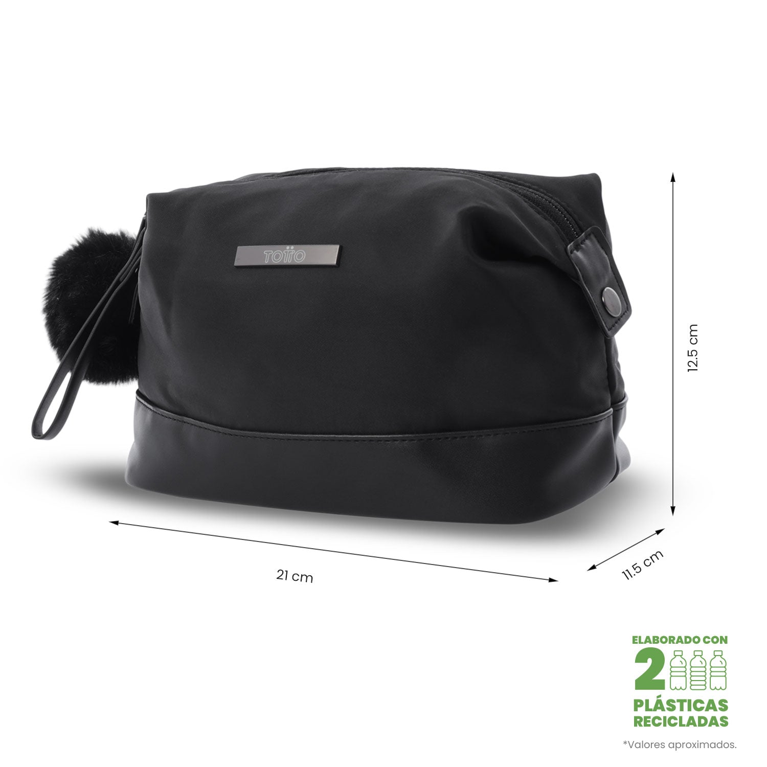 Cosmetiquera Multiuso Adelaide Grande Negro