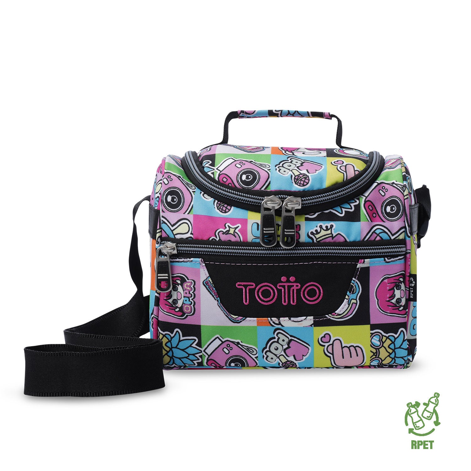 Lonchera Térmica para Mujer Pizarra Mediano Rosada