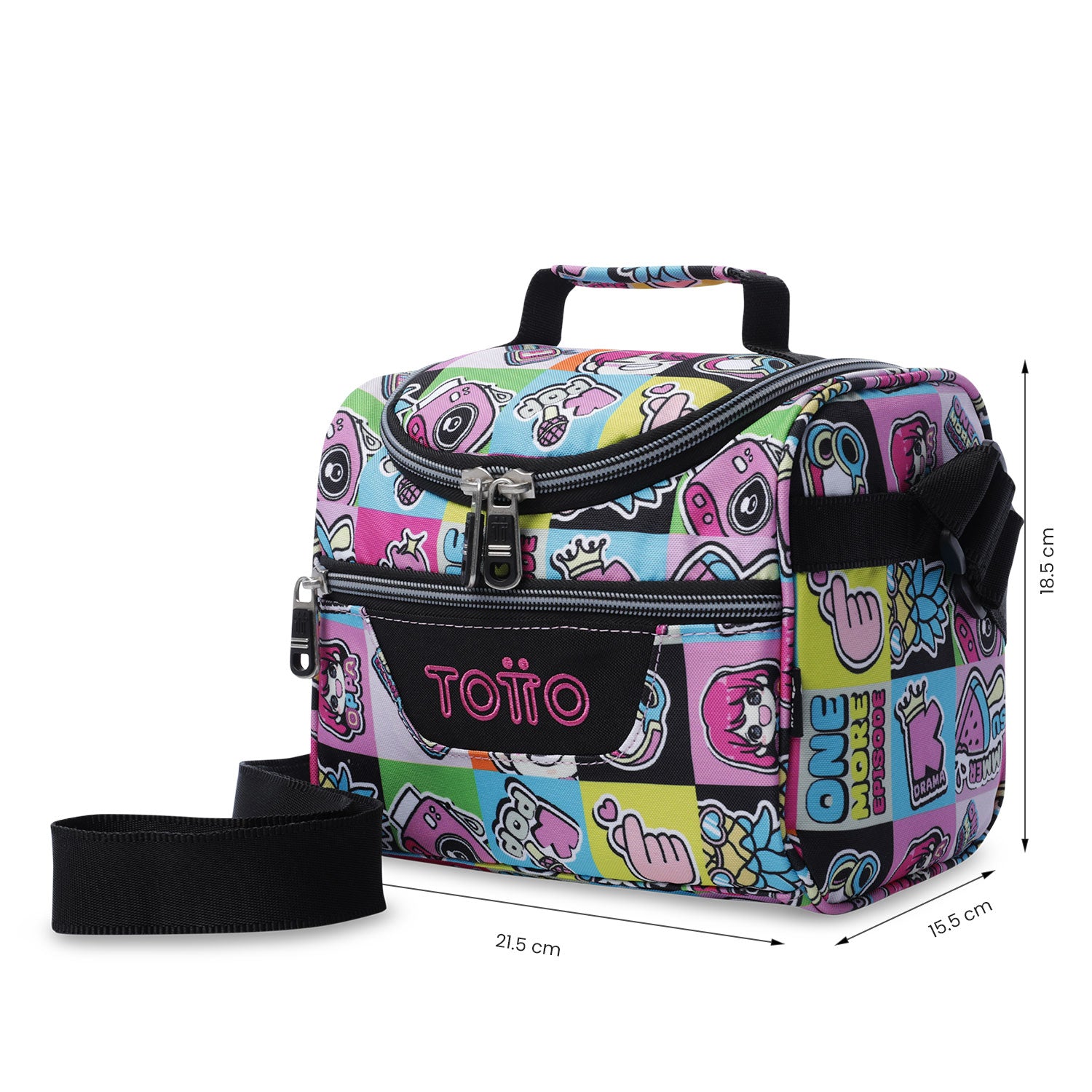 Lonchera Térmica para Mujer Pizarra Mediano Rosada