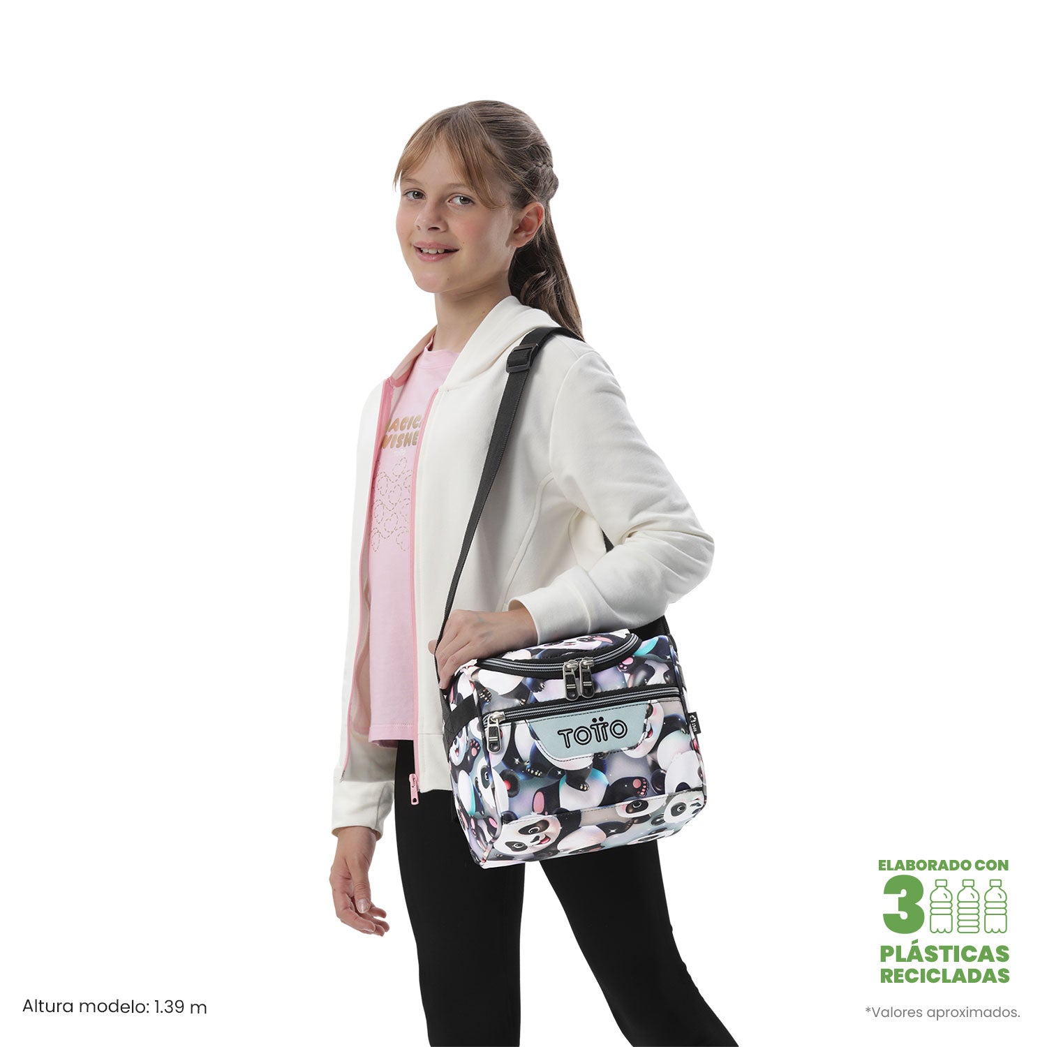 Lonchera Térmica para Niña Pizarra Mediana Gris