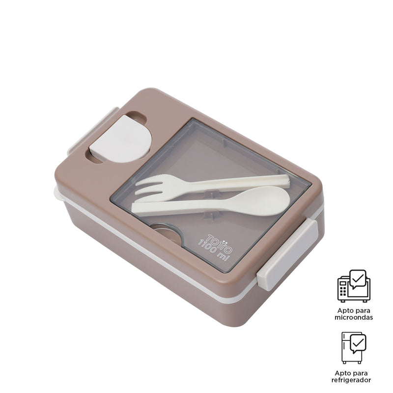 Portacomidas Kiuby Beige/Gris