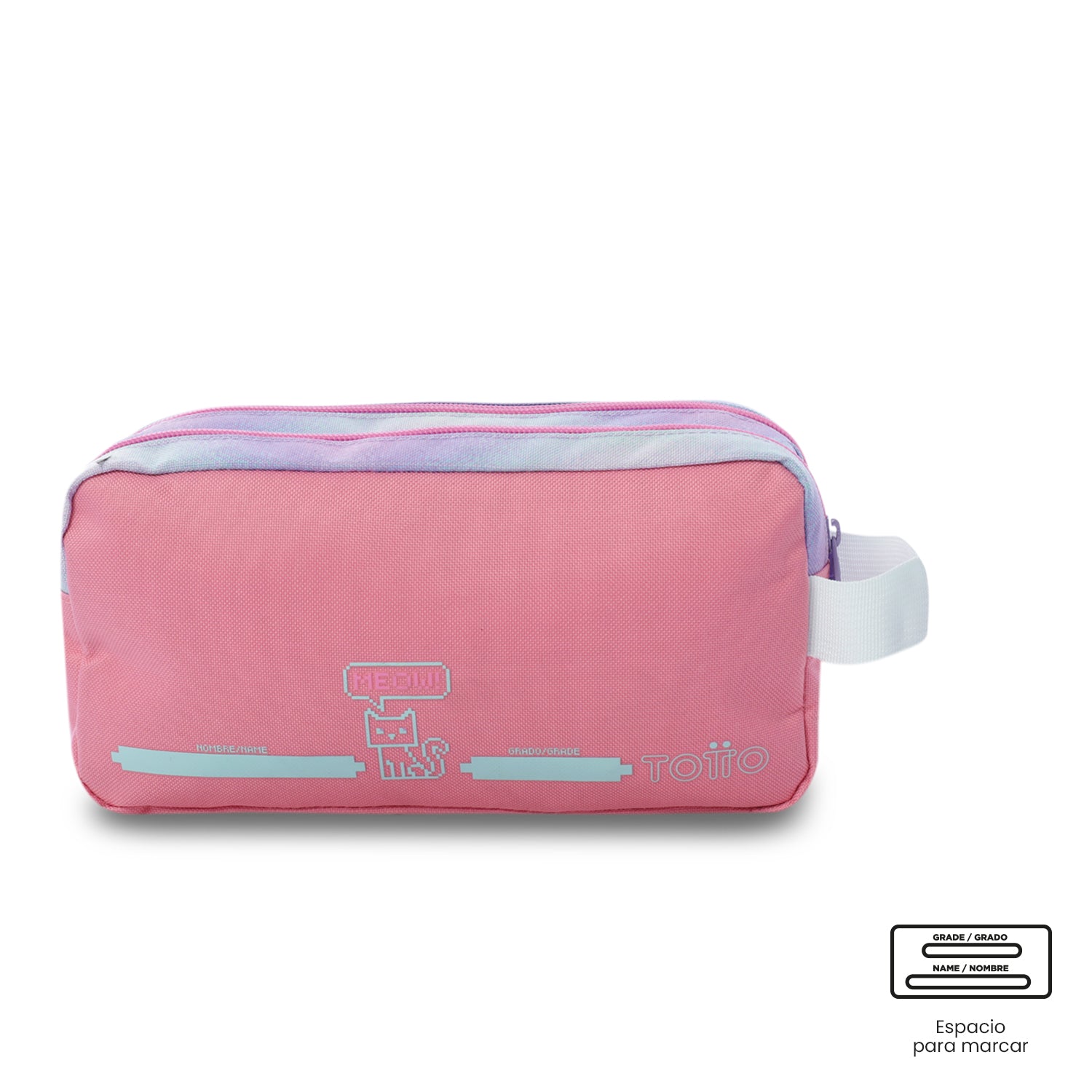 Cartuchera Escolar Grande para Niña 2 Cuerpos Andy Cat Morada