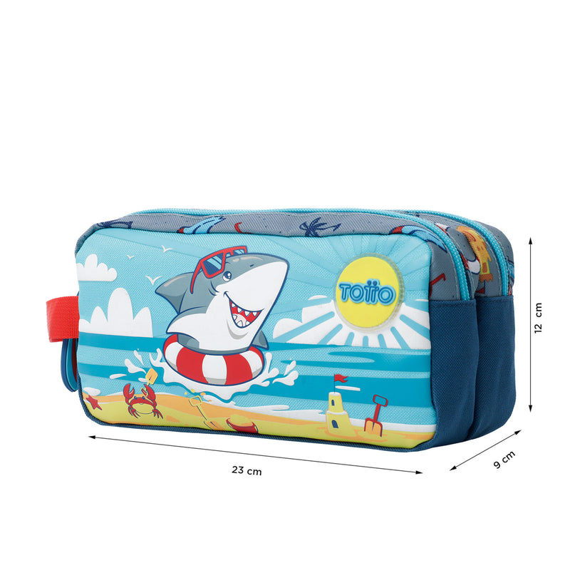 Cartuchera escolar Little Surfer Gris