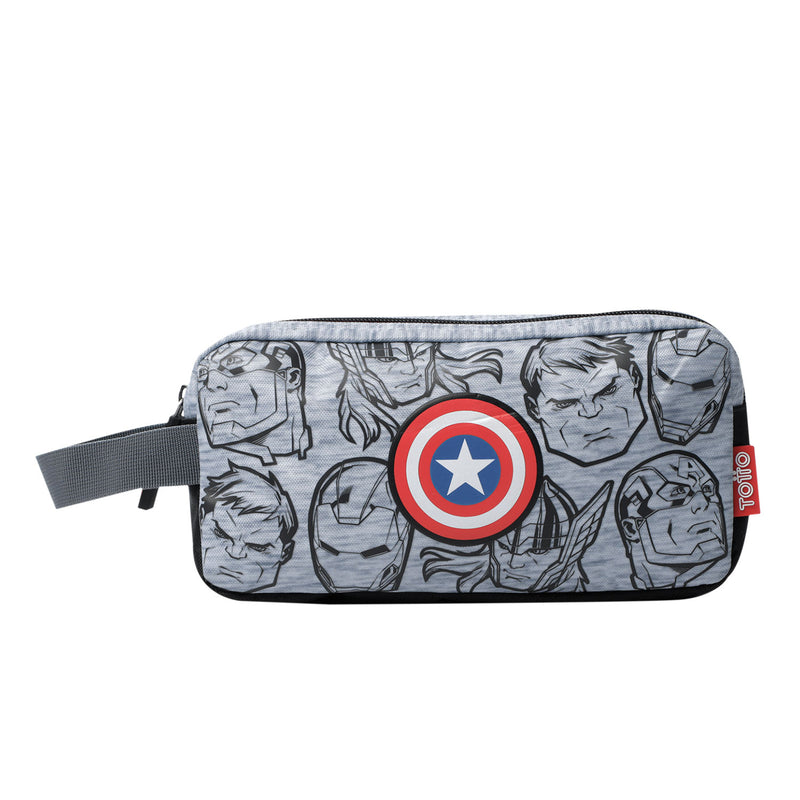 Cartuchera escolar Super Avengers Gris