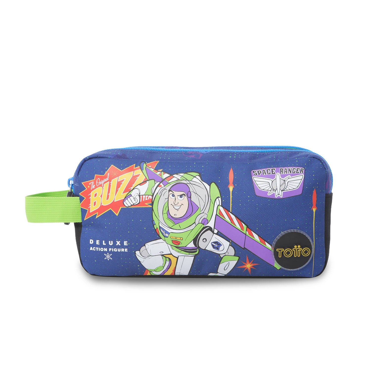 Cartuchera Escolar Grande para Niño 2 Cuerpos Toy Story Buzz Azul