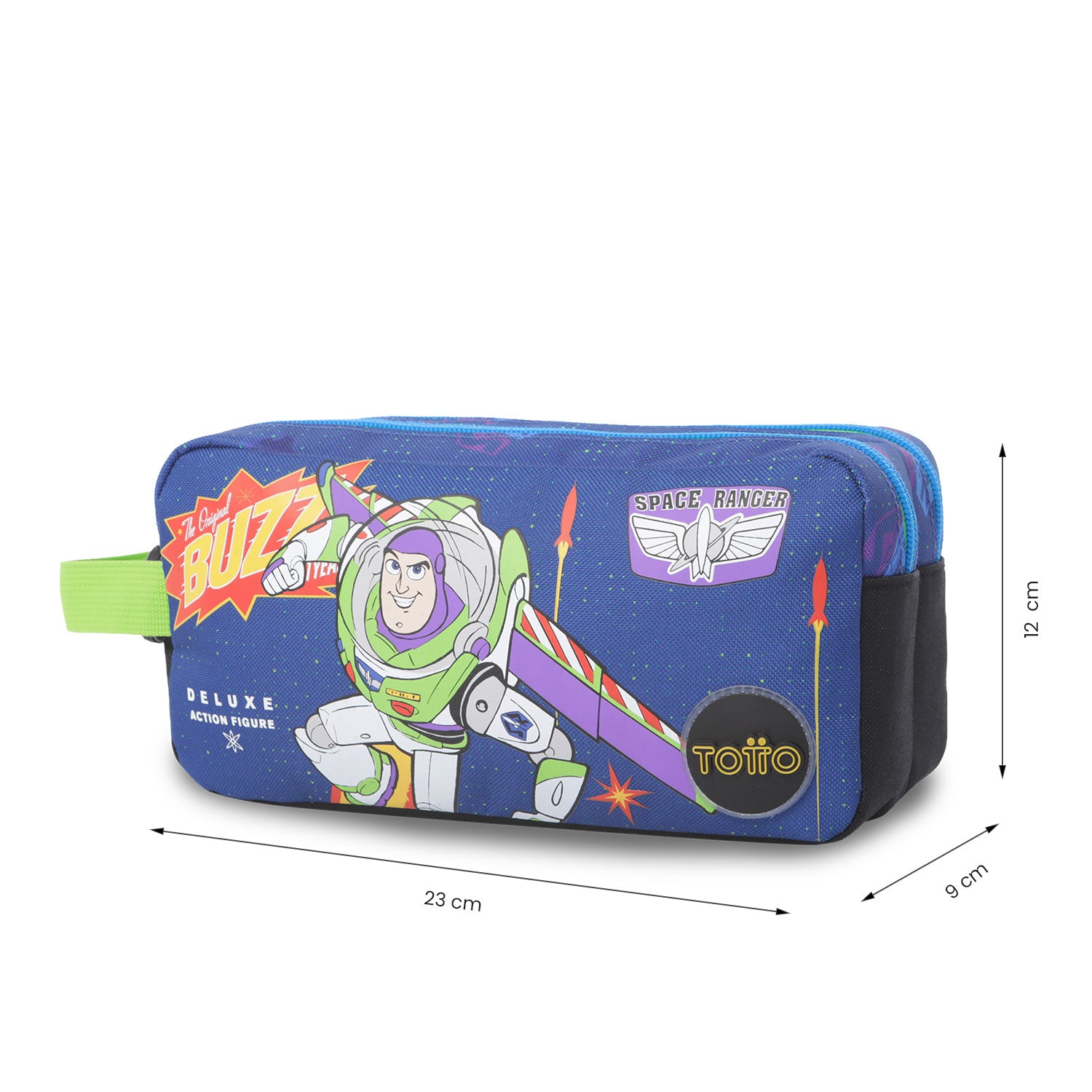 Cartuchera Escolar Grande para Niño 2 Cuerpos Toy Story Buzz Azul
