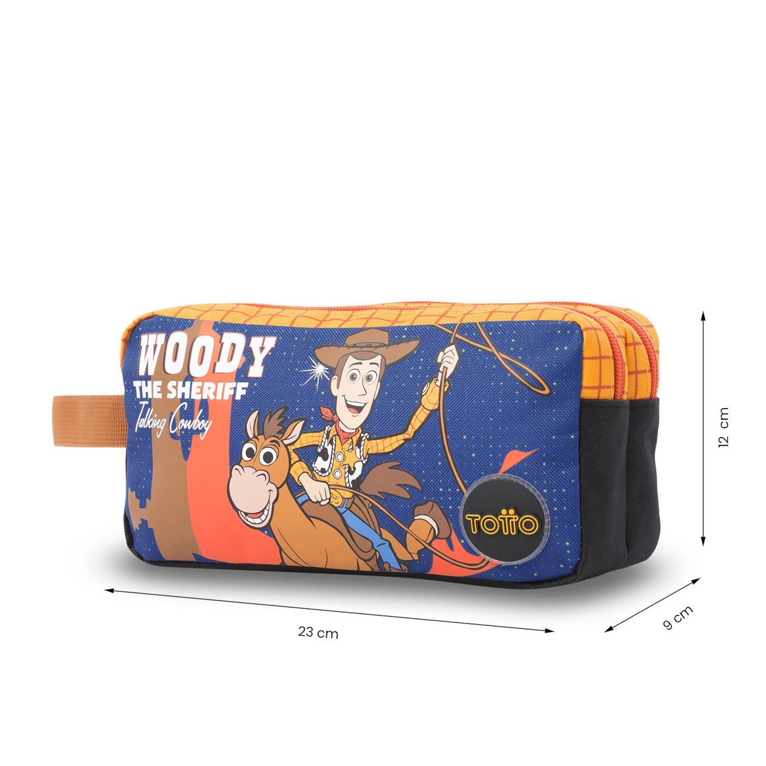 Cartuchera Escolar Grande para Niño 2 Cuerpos Toy Story Woody Azul