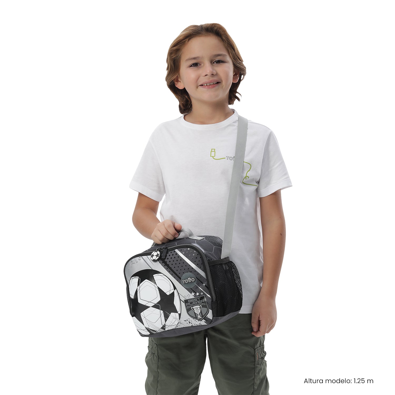 Lonchera Térmica para Niño Champion Grande Gris