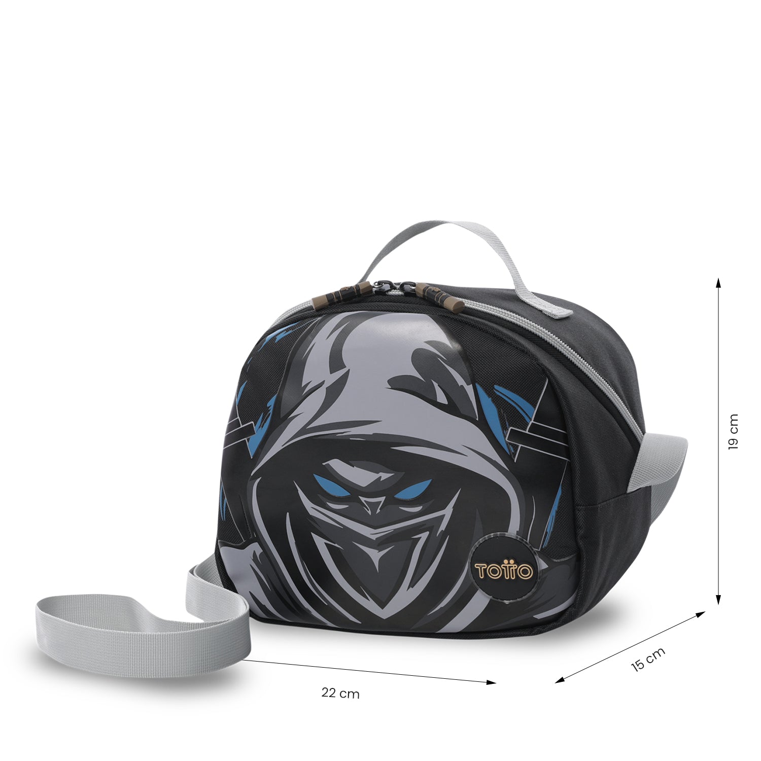 Lonchera Térmica para Niño Hanzo Mediano Negra