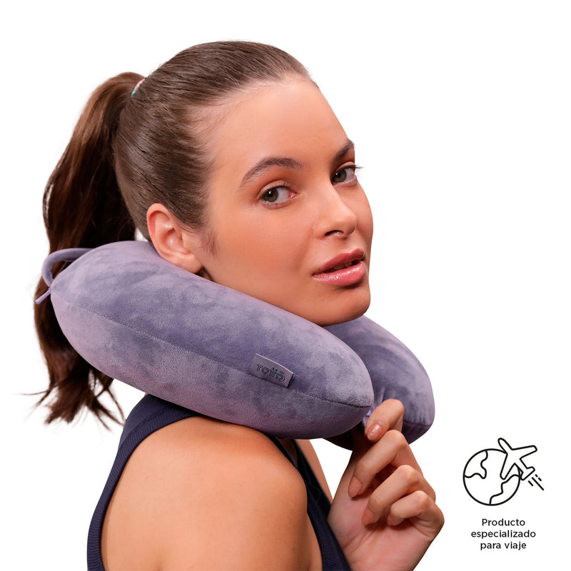 Almohada de viaje Memory Foam Jet Pillow Morado