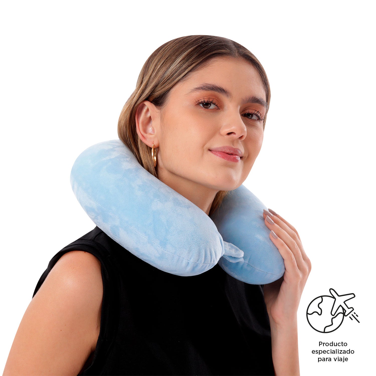 Almohada de viaje Memory Foam Jet Pillow Azul – Totto Panamá