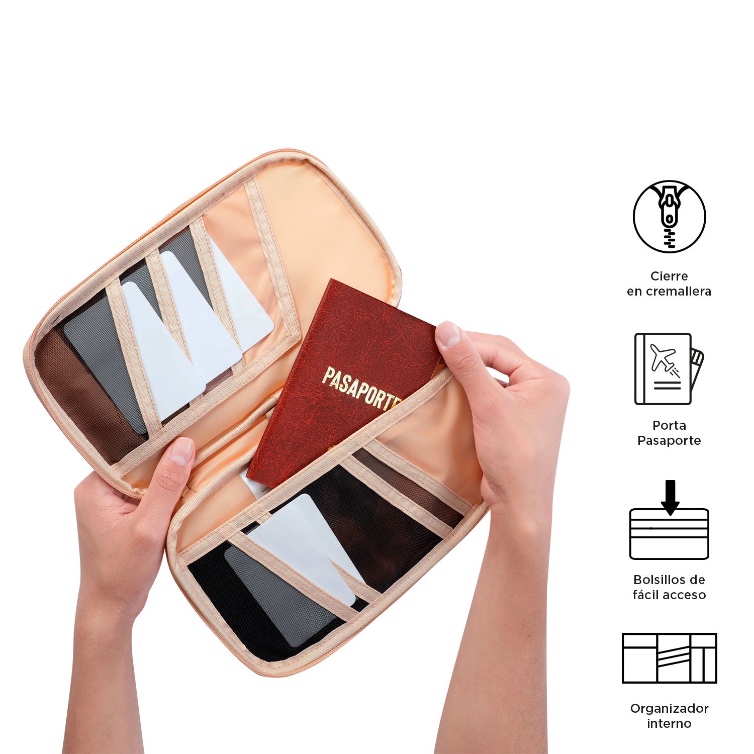 Porta Pasaporte Complyt color Durazno – Totto Panamá