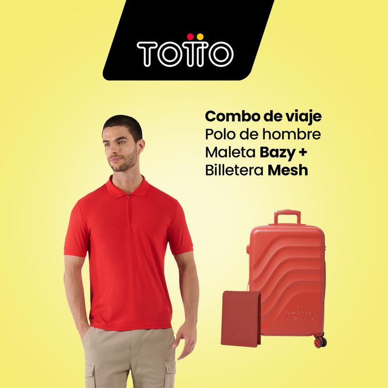 Combo de Viaje Hombre (Polo + Maleta Bazy + Billetera Mesh)