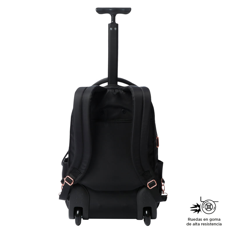 Morral de ruedas para Mujer Trolley color Negro