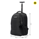 Morral de ruedas para Mujer Trolley color Negro