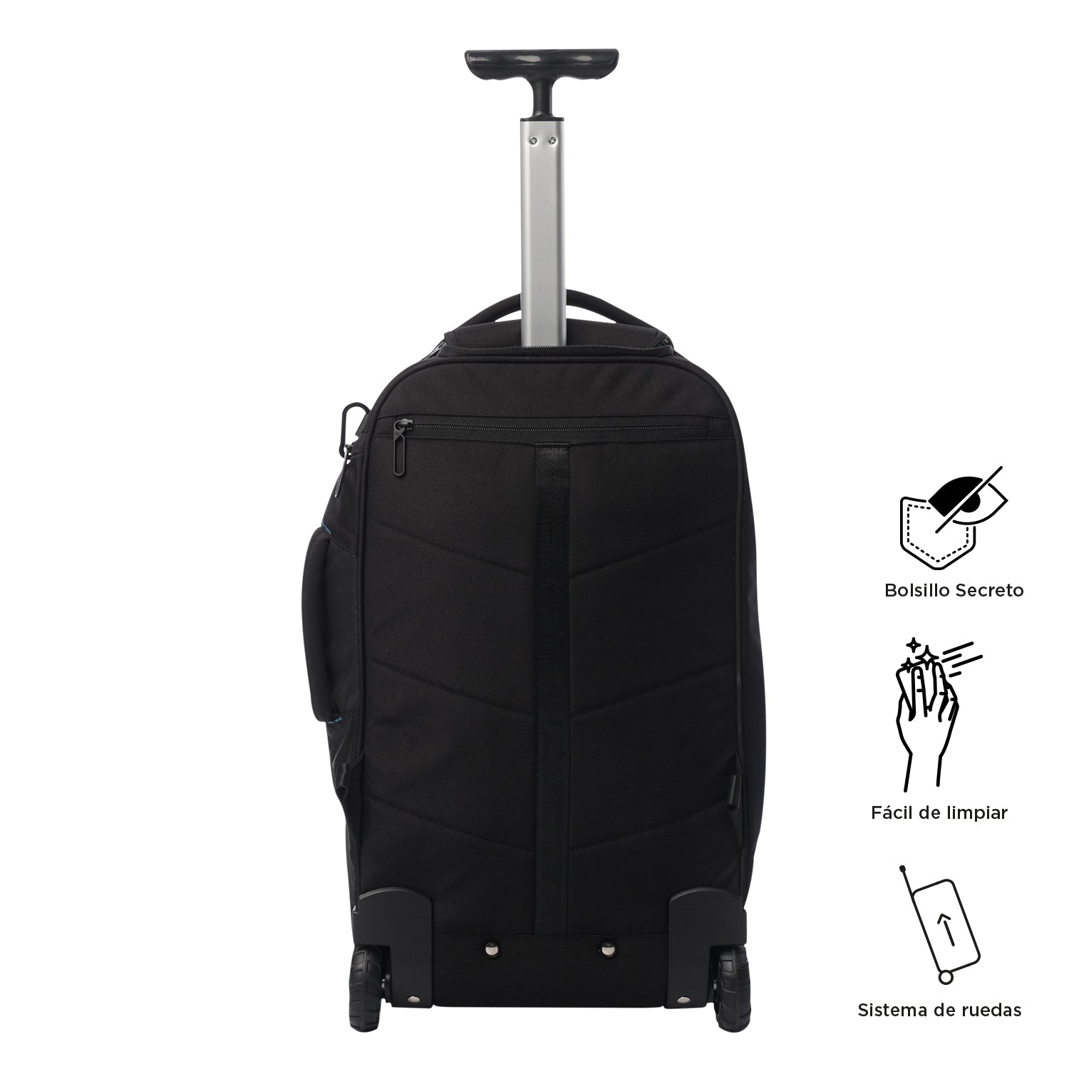 Morral de Viaje con Ruedas Deploy Grande Negro
