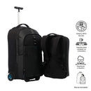 Morral de Viaje con Ruedas Deploy Grande Negro