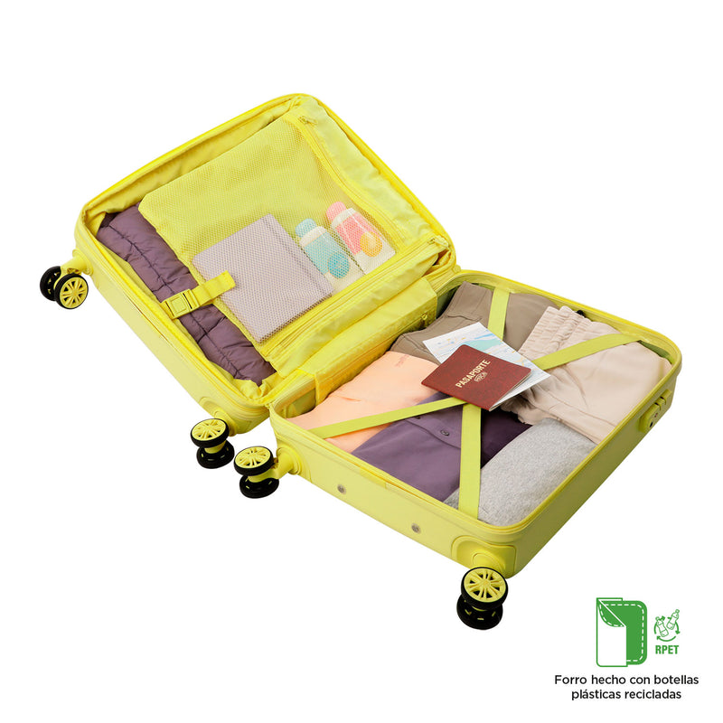 Maleta de Cabina 360 Bazy+ de 10 kilos Amarillo