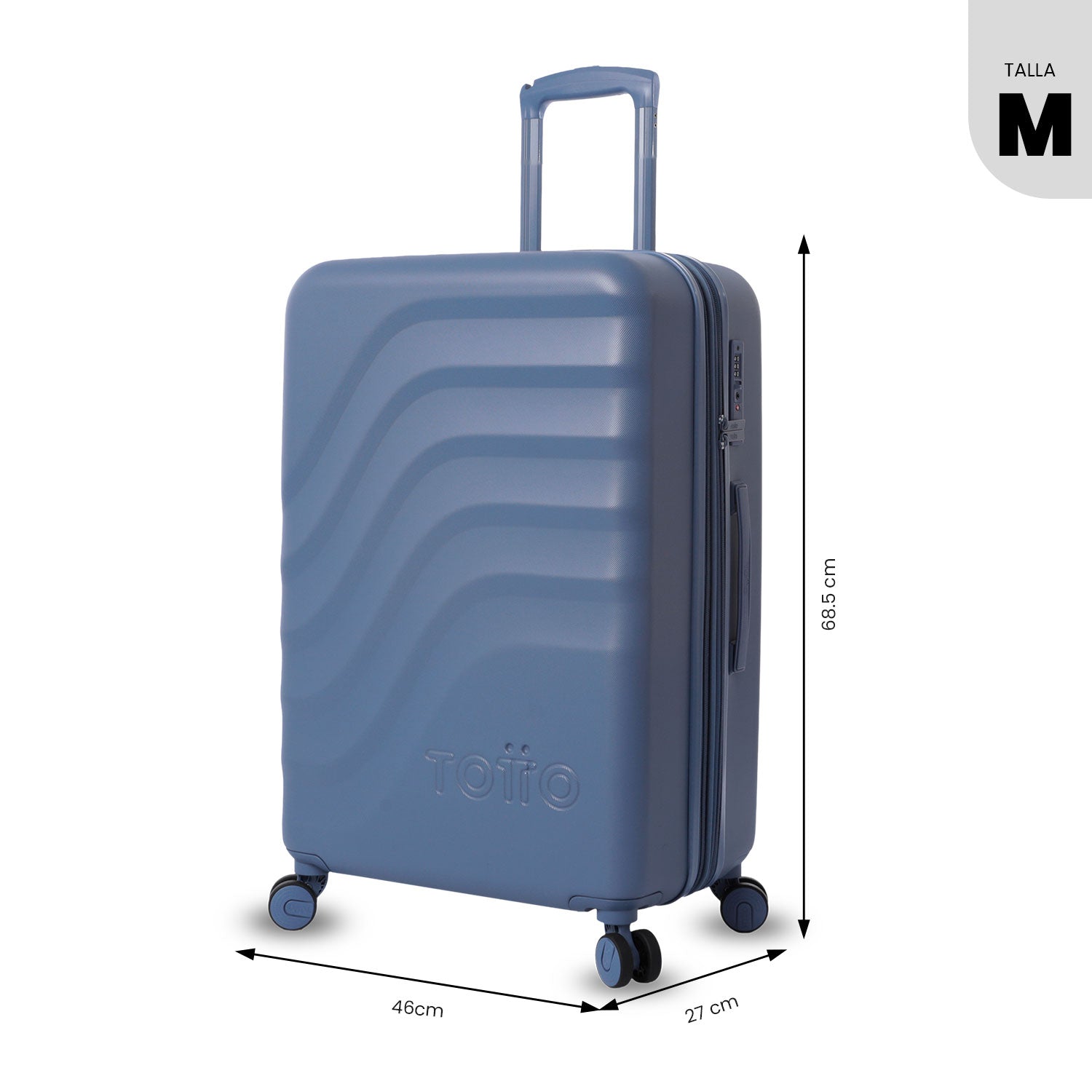Maleta de Viaje Mediana 360 Bazy + 2.0 Hasta 23 kilos Rosada