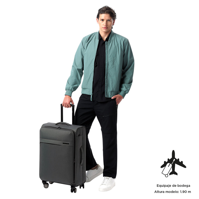 Maleta de 23 Kg 360 Canvas Mediana Gris