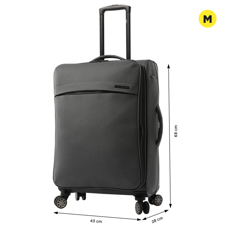 Maleta de 23 Kg 360 Canvas Mediana Gris