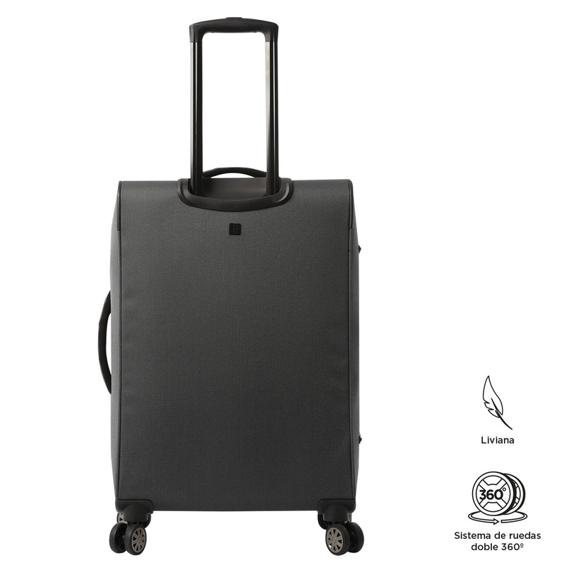 Maleta de 23 Kg 360 Canvas Mediana Gris