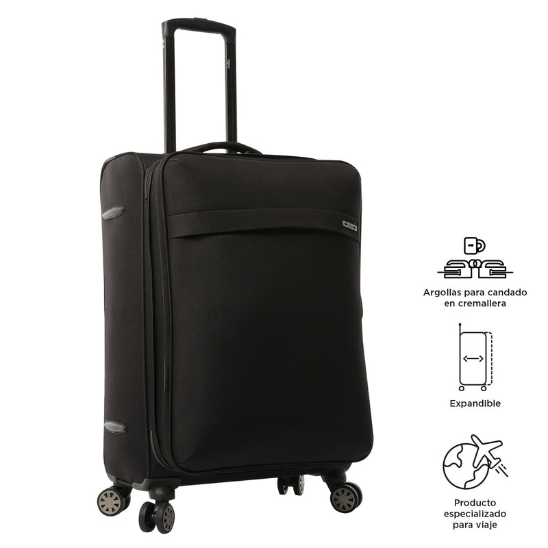 Maleta de 23 Kg 360 Canvas Mediana Gris
