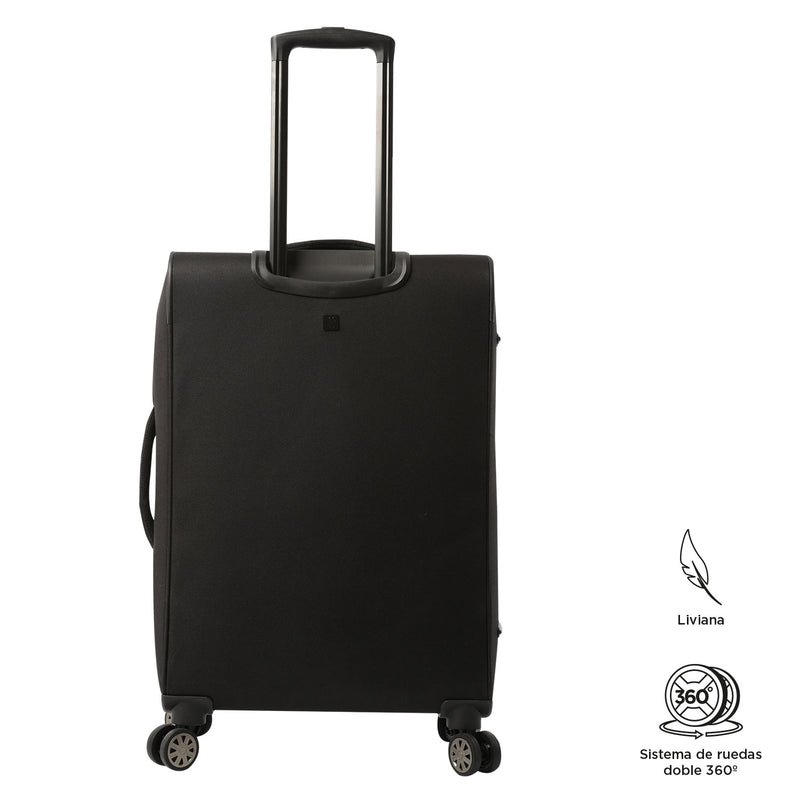 Maleta de 23 Kg 360 Canvas Mediana Gris