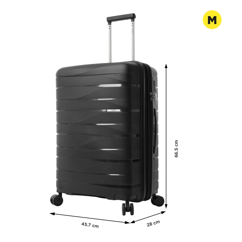 Maleta de 23 Kg 360 Glide Mediana Negro