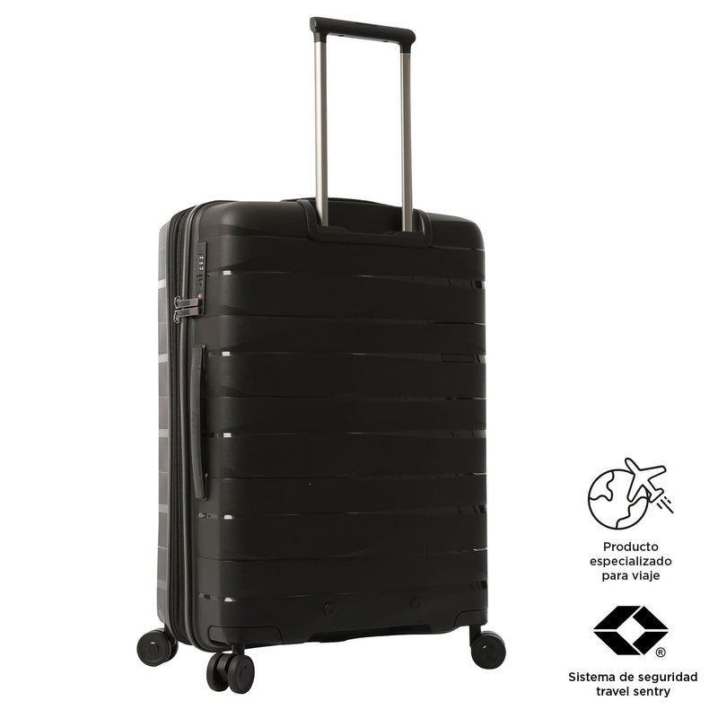 Maleta de 23 Kg 360 Glide Mediana Negro