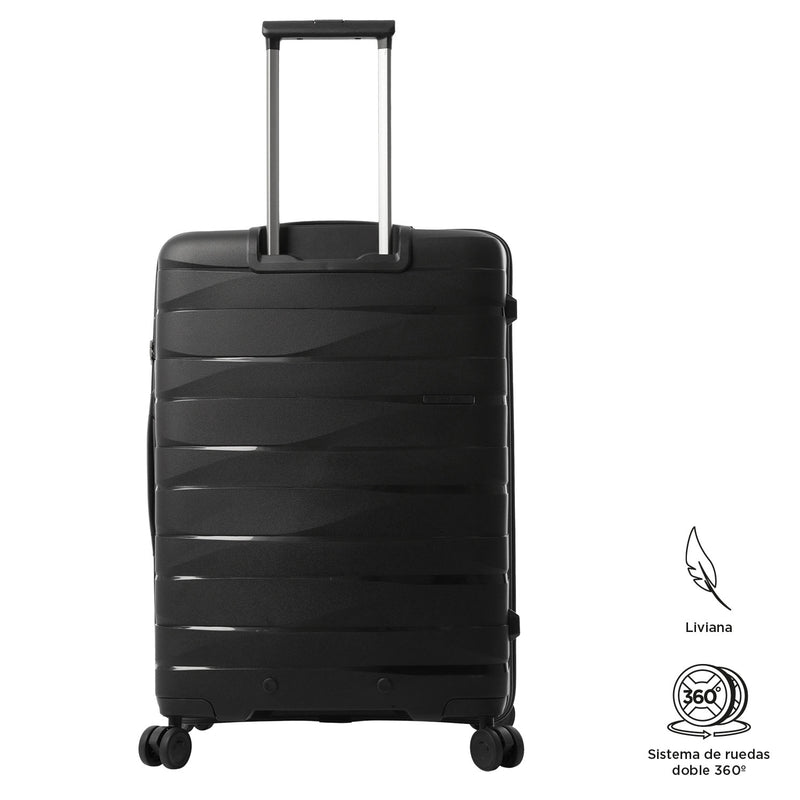 Maleta de 23 Kg 360 Glide Mediana Negro