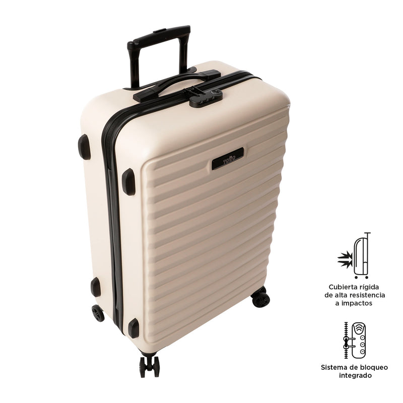 Maleta de 23 Kg 360 Helios Mediana Rosasda