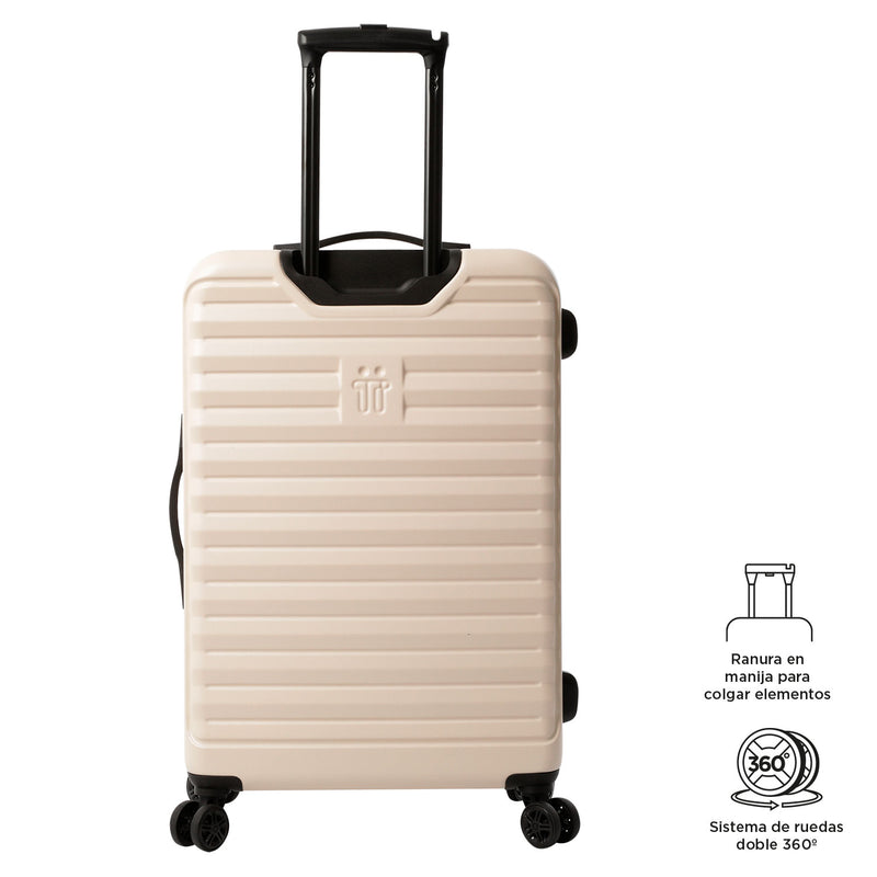 Maleta de 23 Kg 360 Helios Mediana Rosasda