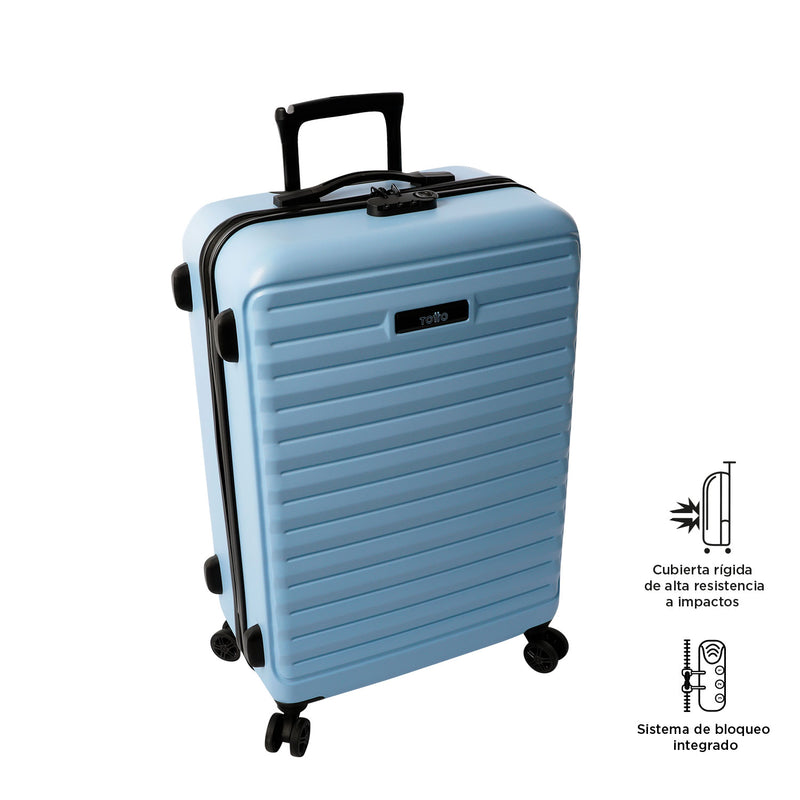 Maleta de 23 Kg 360 Helios Mediana Rosasda