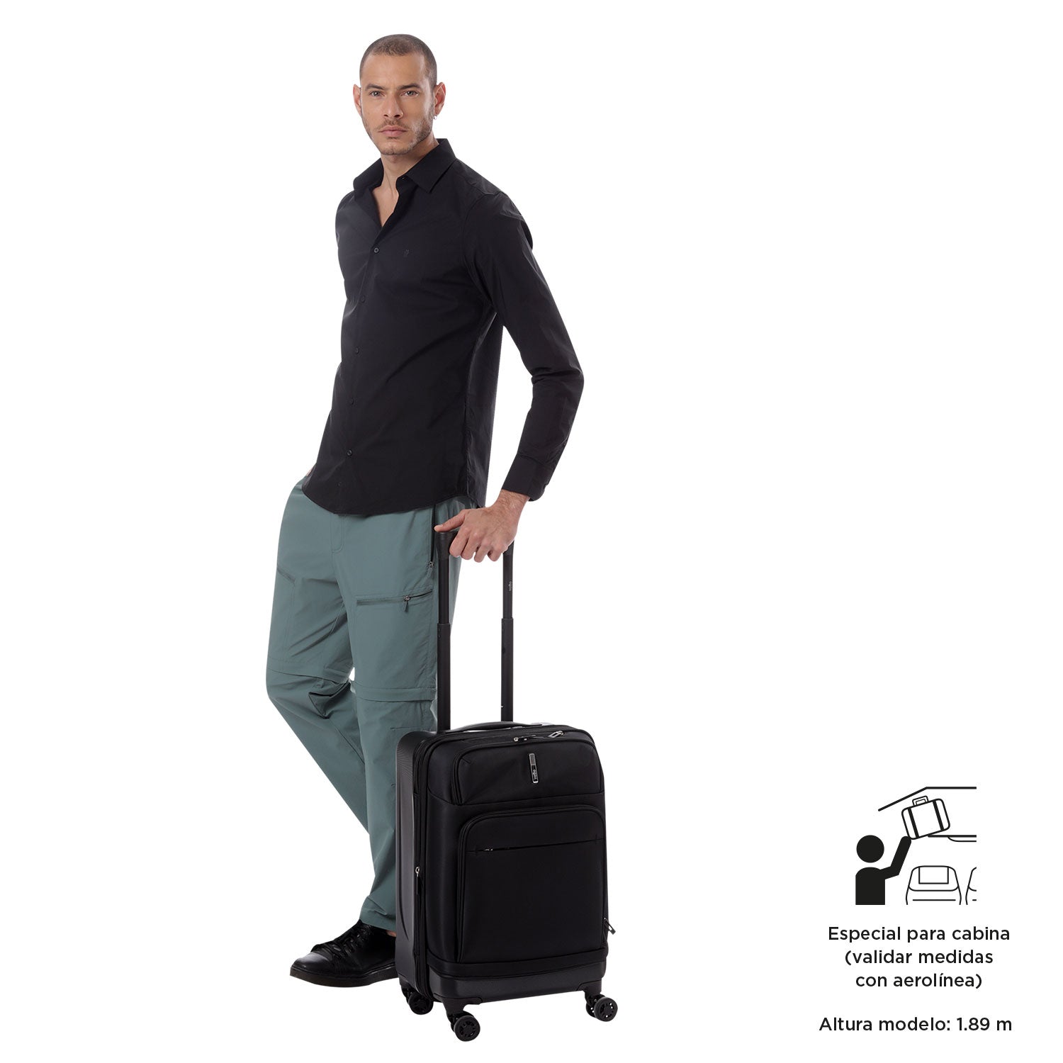 Maleta de Cabina 360 Jetstream de 10 kilos Negra