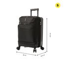 Maleta de Cabina 360 Jetstream de 10 kilos Negra