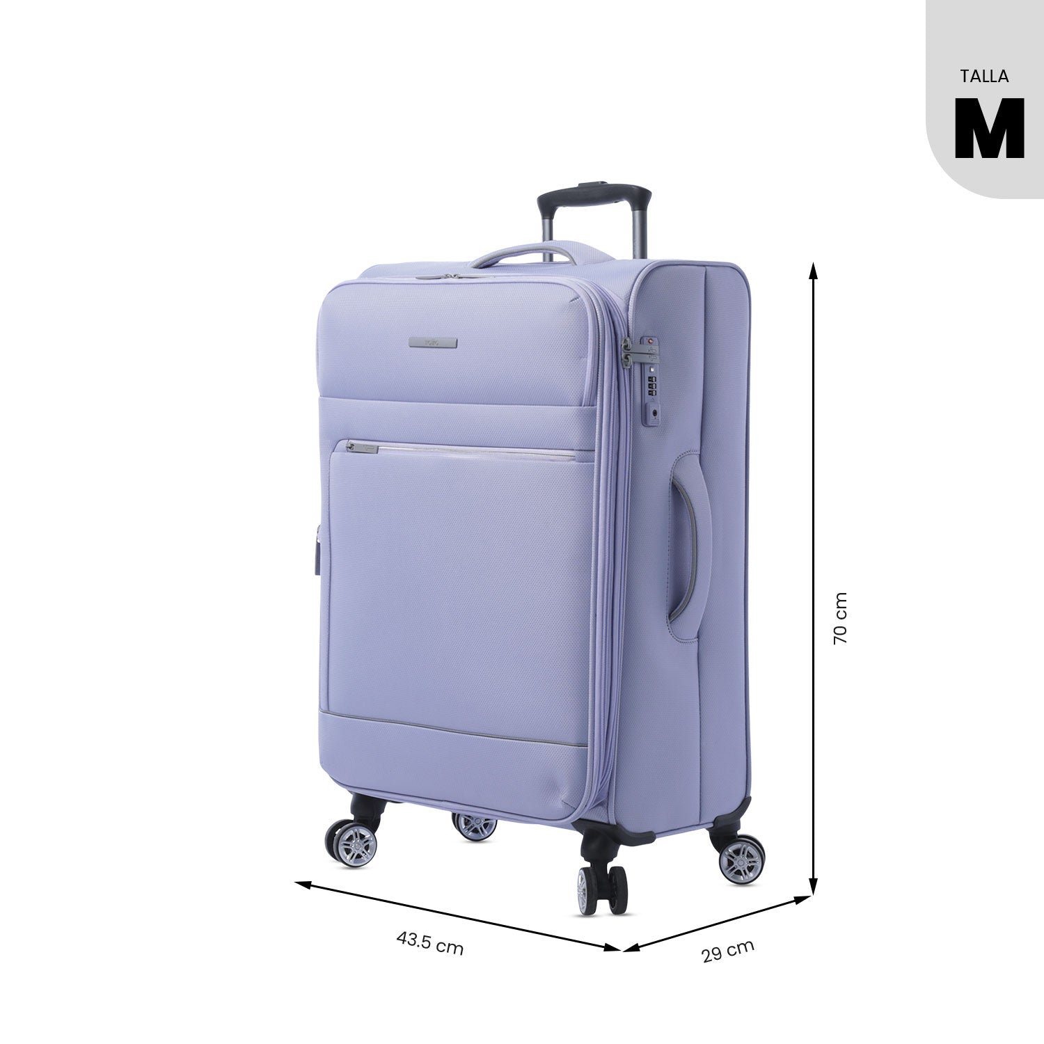 Maleta de Viaje Mediana 360 Liviana Morada