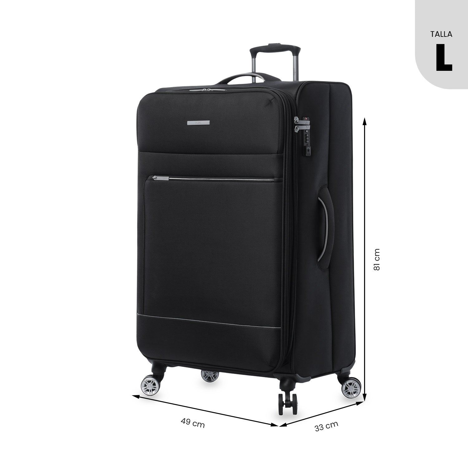 'Maleta de Viaje 23 Kg 360 Liviana Bodega grande Negra