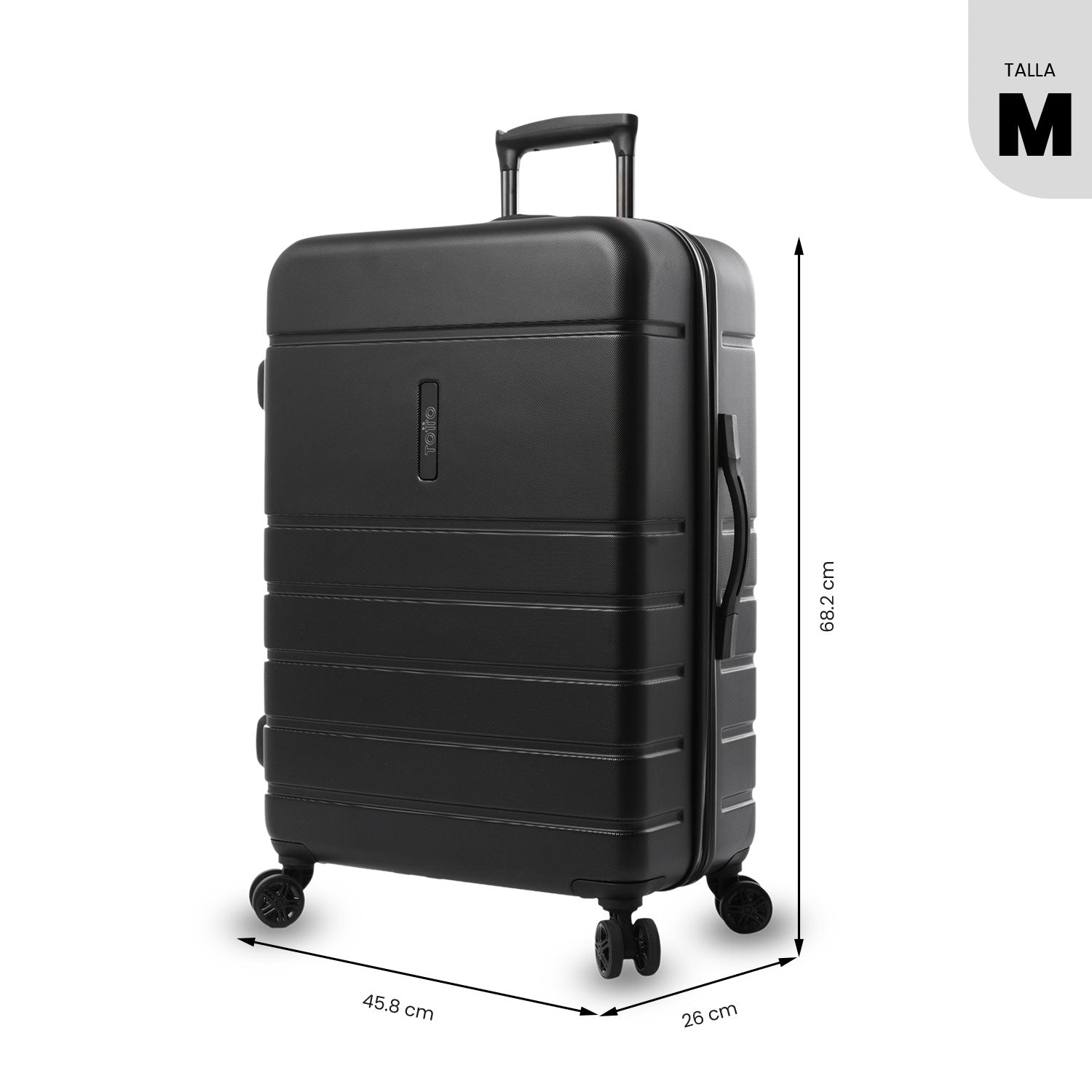 'Maleta de Viaje Mediana 360 Prop Negra