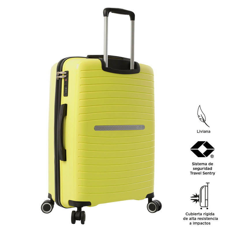 Maleta de 23 Kg 360 Wave Mediana Verde
