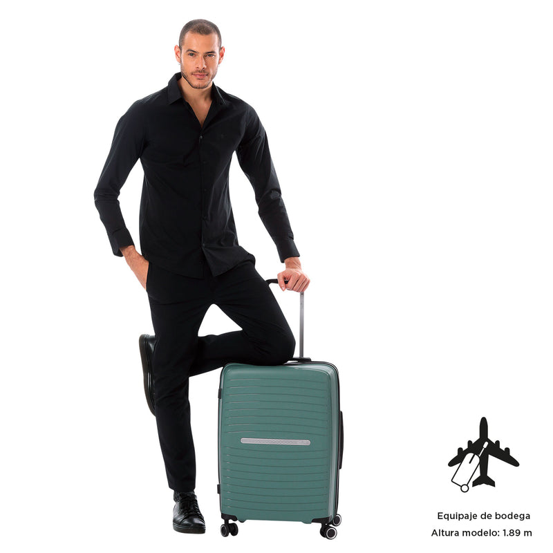 Maleta de 23 Kg 360 Wave Mediana Verde