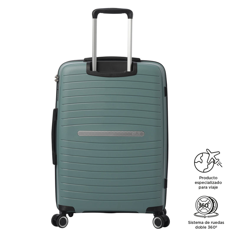 Maleta de 23 Kg 360 Wave Mediana Verde