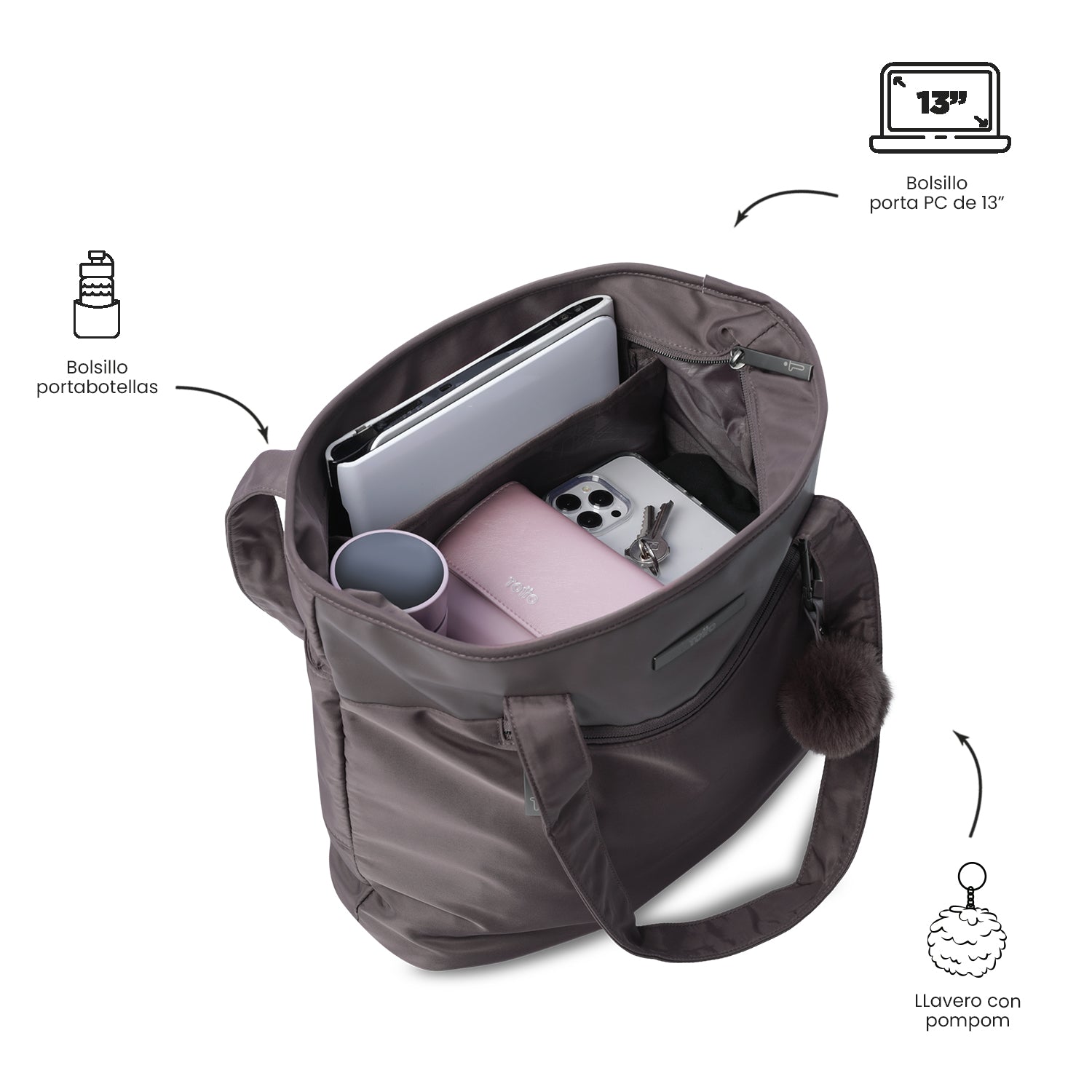 'Tote Bag para Mujer Adelaide 2 2.0 Porta PC 13" Terreo