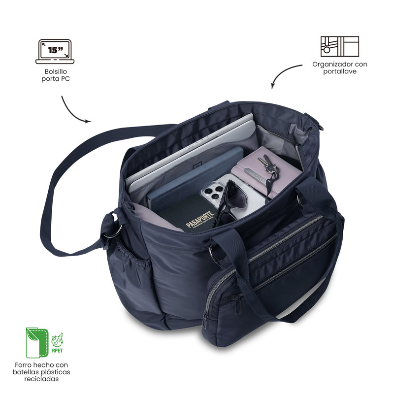 'Tote Bag para Mujer 2 en 1 Brasil Porta PC 15" Azul