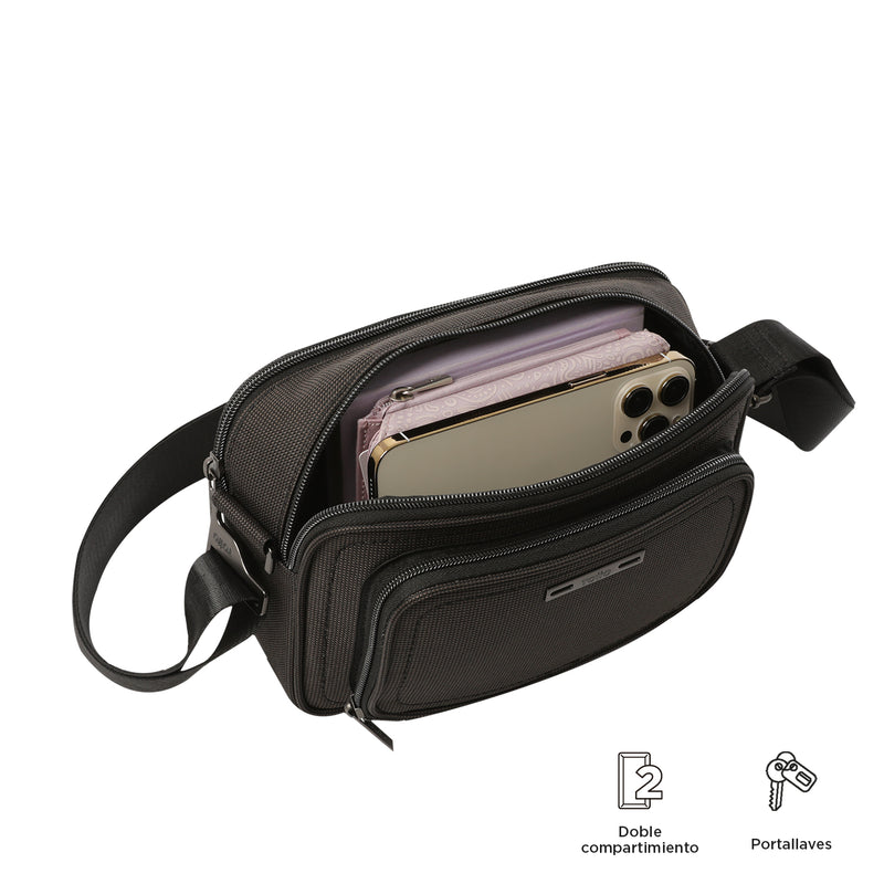 Bolso para Hombre Canvas Crossbody Café